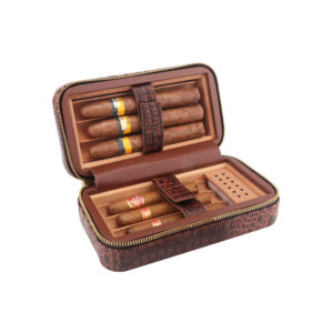 Burgundy Leather Cigar Case